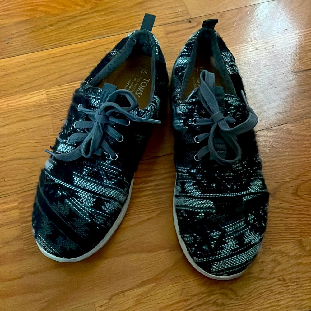 🖤Toms Grey Tribal Wool Del Rey Sneakers🖤